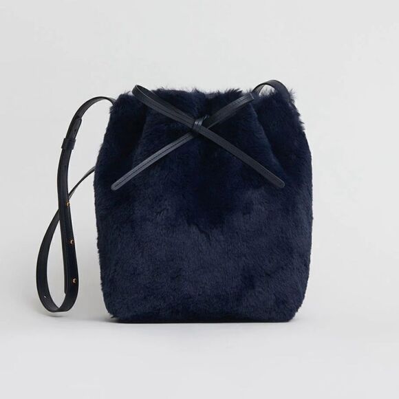 Mansur Gavriel Faux Fur Bucket Bag NWT - Picture 2 of 16